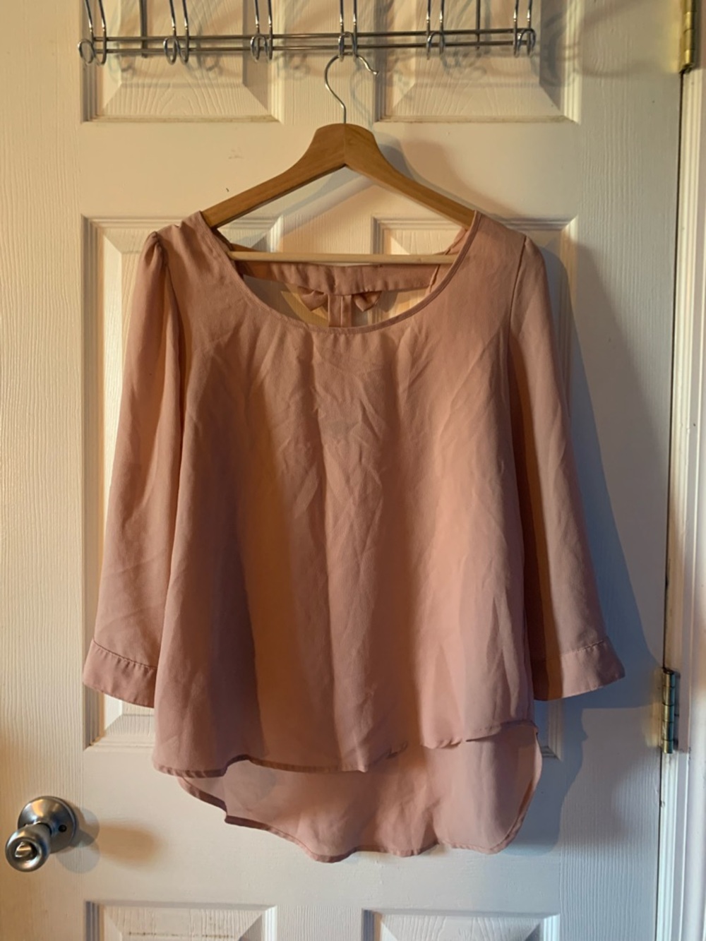 Blush Pink Women's Chiffon Blouse